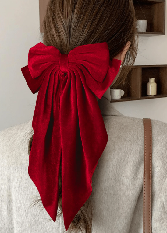 Burgundy Velvet Bow