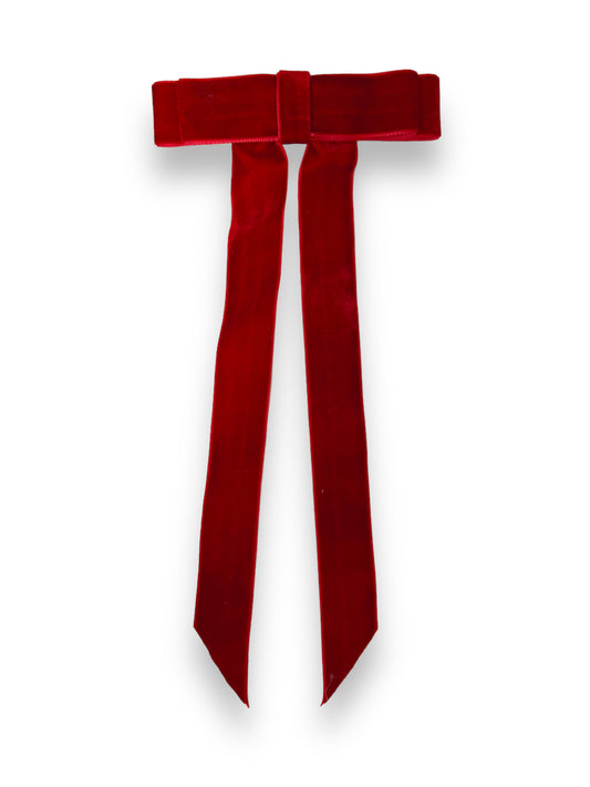 Ruth Velvet Bow Barrette