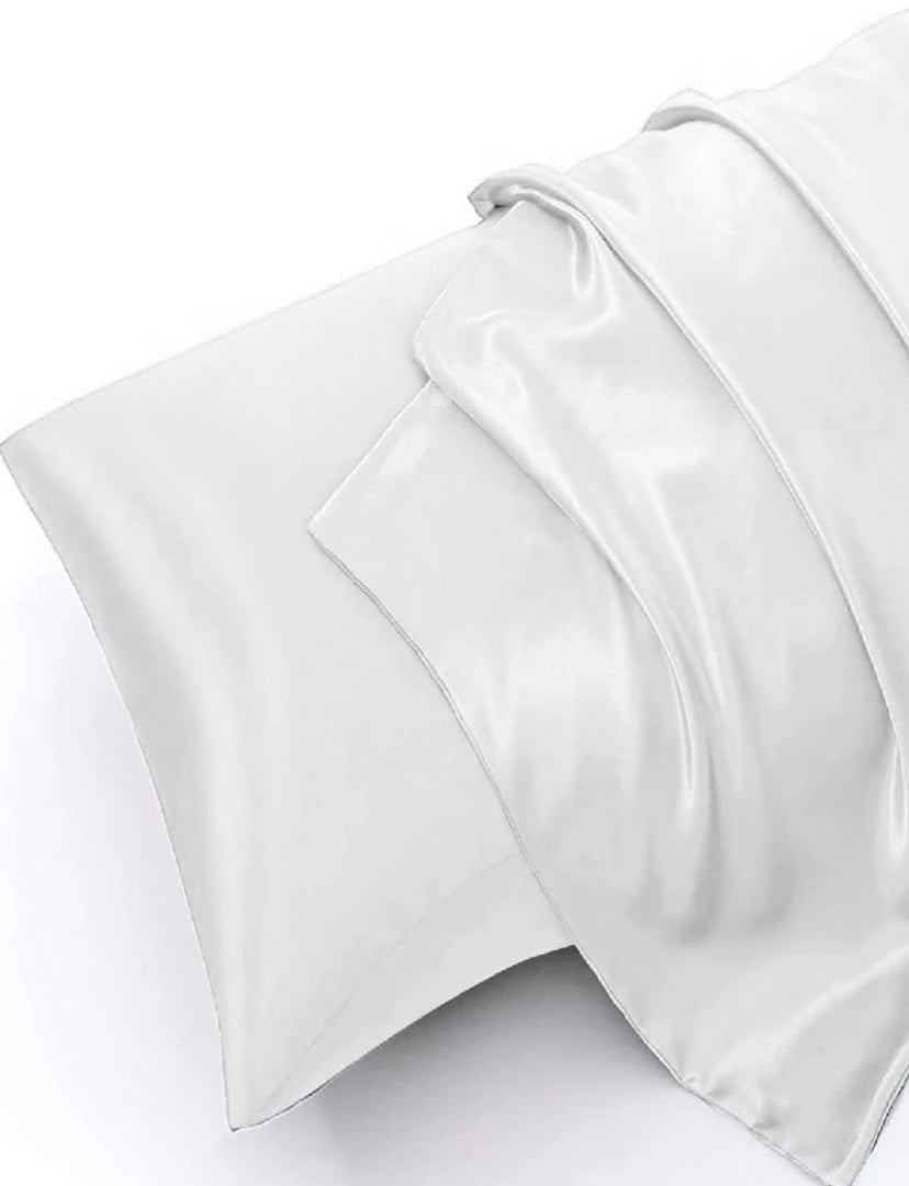 White Satin Pillow Case