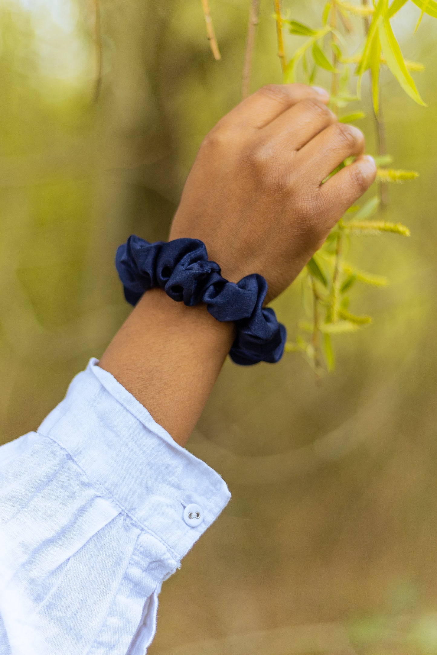 Eliza Mini Satin Velvet Scrunchie