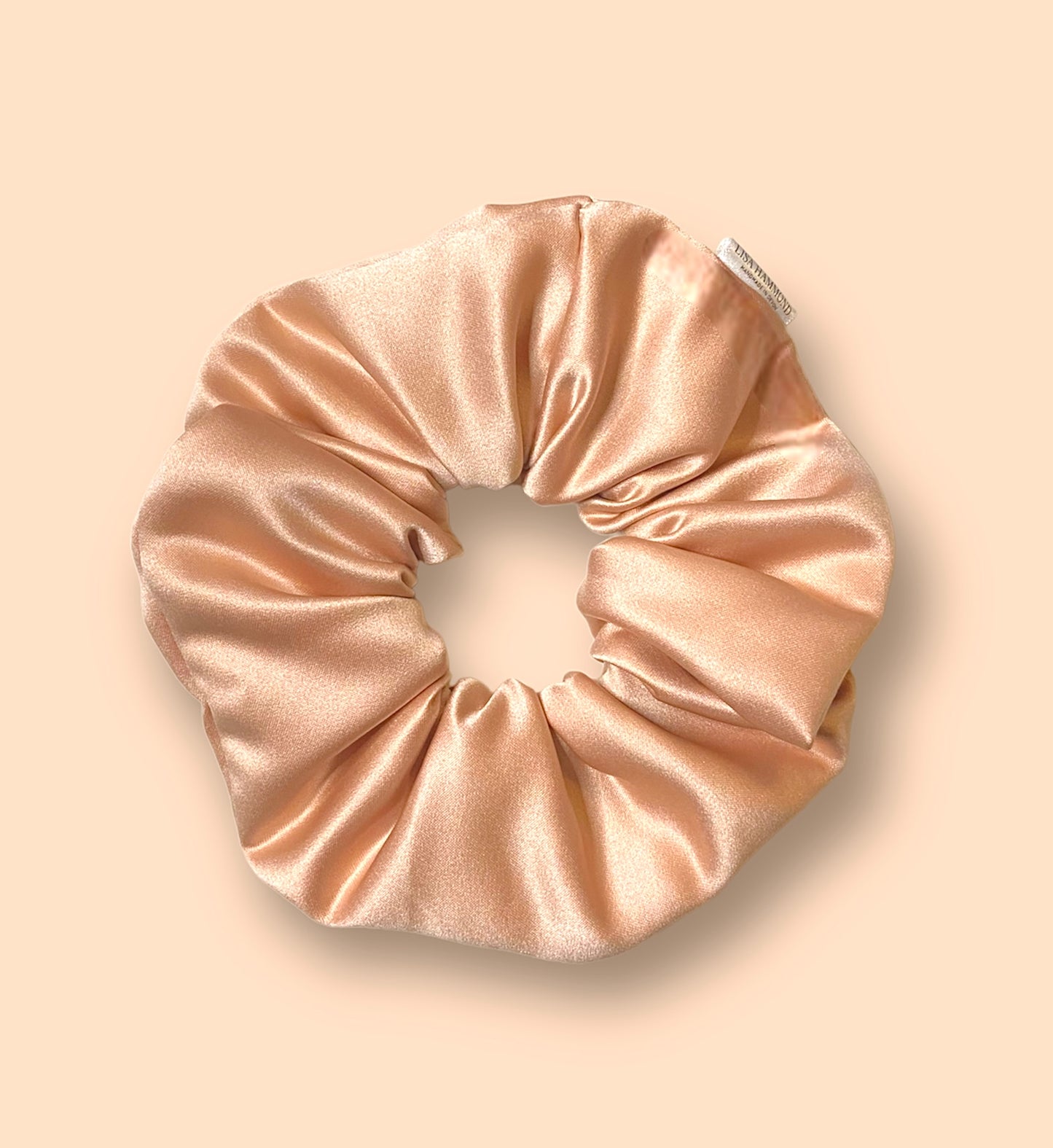 Thea Blush Duchess Satin Scrunchie