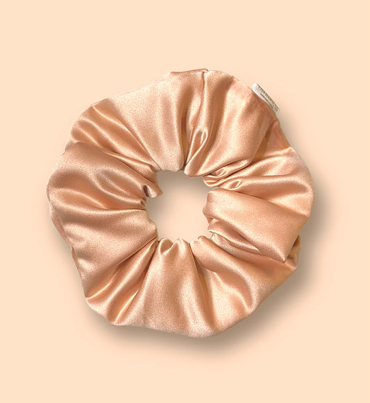 Thea Blush Duchess Satin Scrunchie